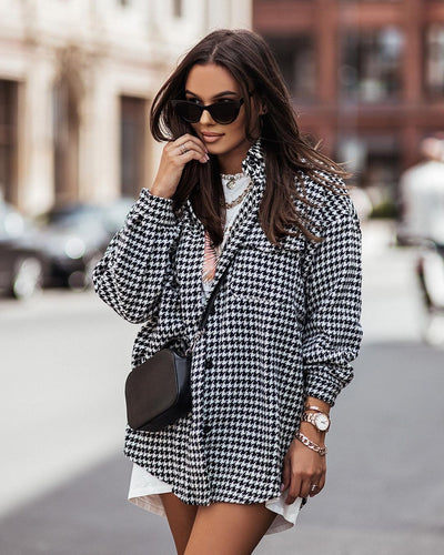 Monroe Houndstooth Blazer