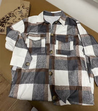 Load image into Gallery viewer, Tacy Turn-Down Collar Plaid Coat