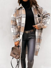 Load image into Gallery viewer, Tacy Turn-Down Collar Plaid Coat