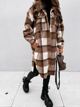 Load image into Gallery viewer, Tacy Turn-Down Collar Plaid Coat