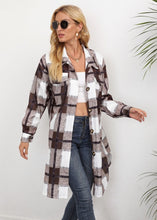 Load image into Gallery viewer, Tacy Turn-Down Collar Plaid Coat