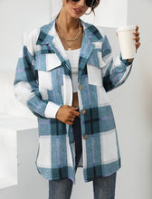 Load image into Gallery viewer, Tacy Turn-Down Collar Plaid Coat