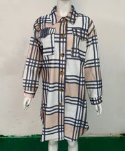 Load image into Gallery viewer, Tacy Turn-Down Collar Plaid Coat