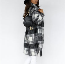 Load image into Gallery viewer, Tacy Turn-Down Collar Plaid Coat