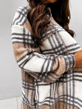 Load image into Gallery viewer, Tacy Turn-Down Collar Plaid Coat