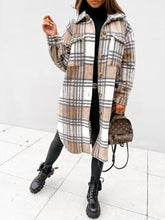 Load image into Gallery viewer, Tacy Turn-Down Collar Plaid Coat