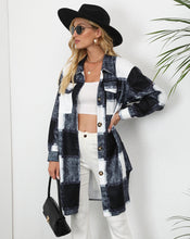 Load image into Gallery viewer, Tacy Turn-Down Collar Plaid Coat